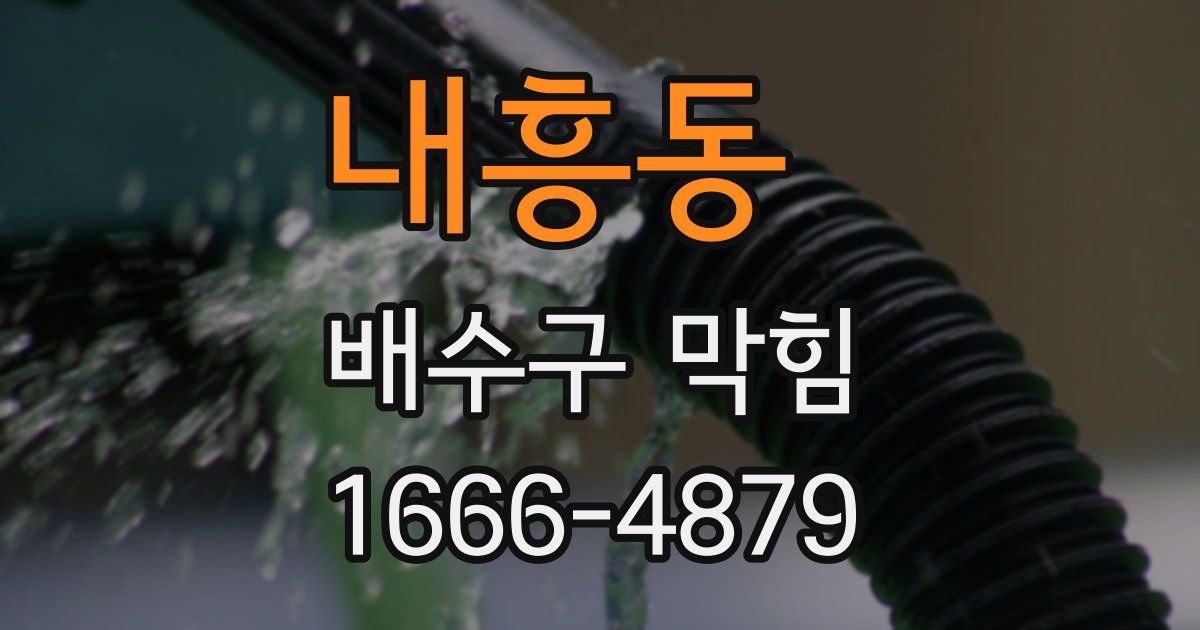 내흥동 배수구 막힘