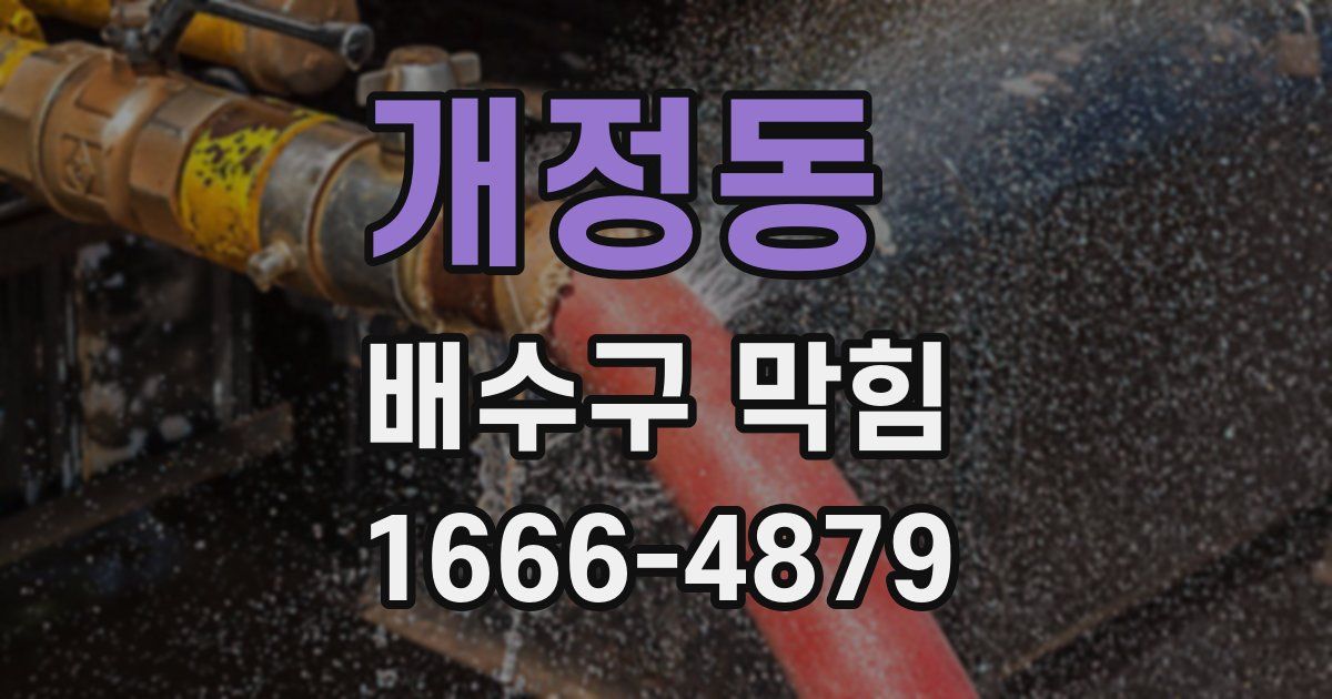 개정동 배수구 막힘