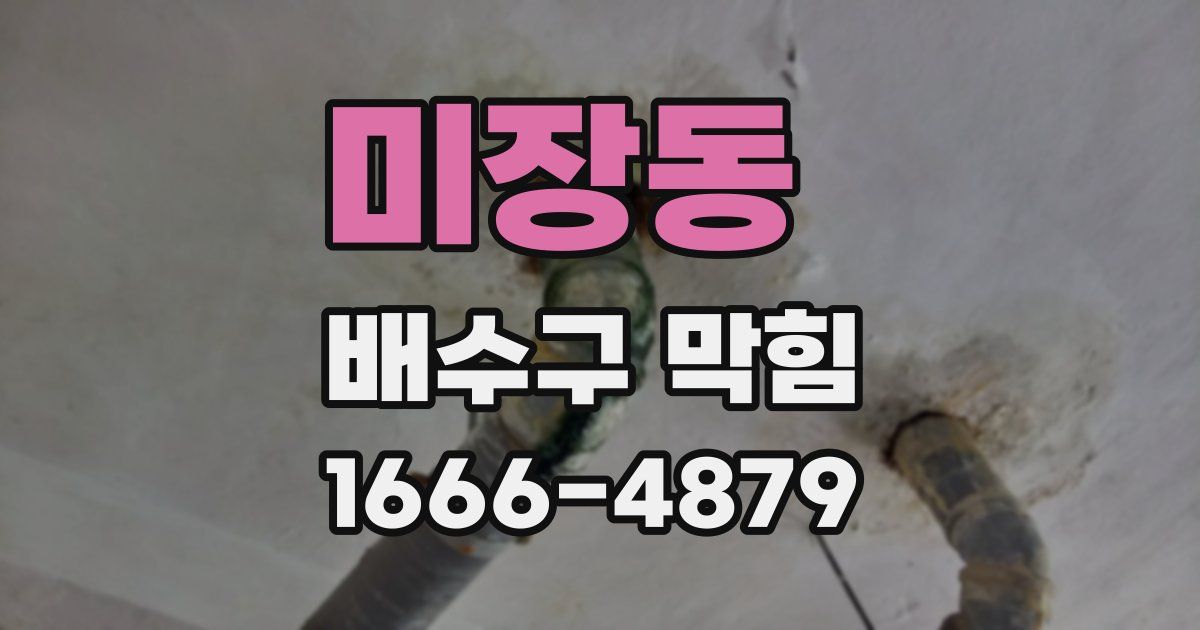 미장동 배수구 막힘