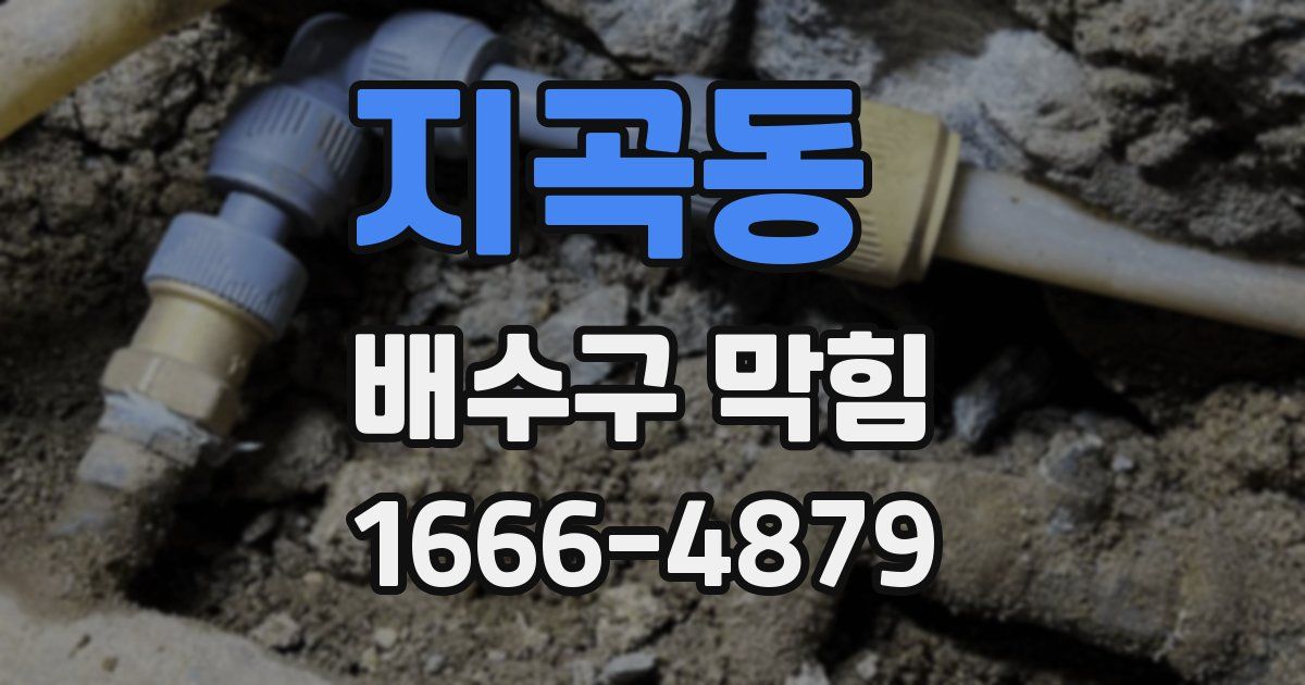 지곡동 배수구 막힘