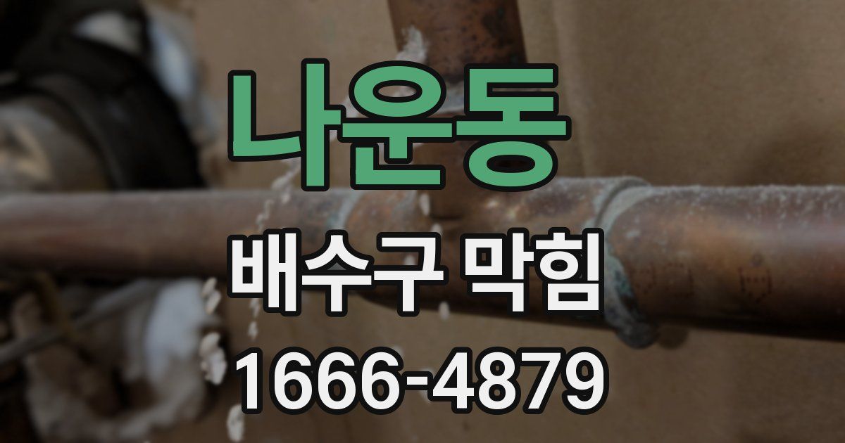 나운동 배수구 막힘
