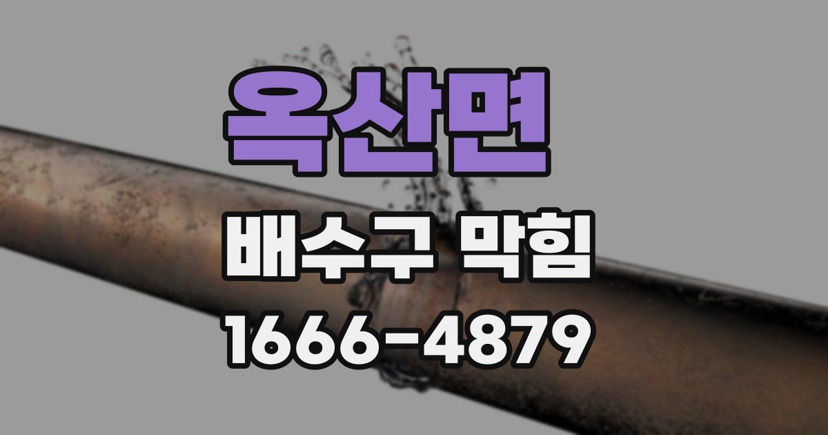 옥산면 배수구 막힘