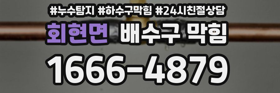 회현면 배수구 막힘