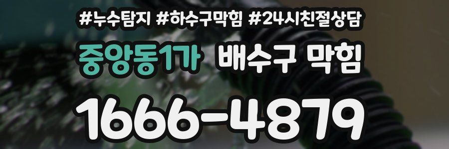 중앙동1가 배수구 막힘