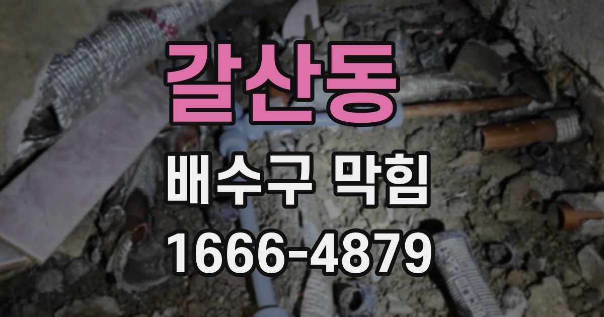 갈산동 배수구 막힘
