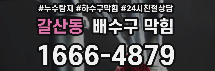 갈산동 배수구 막힘