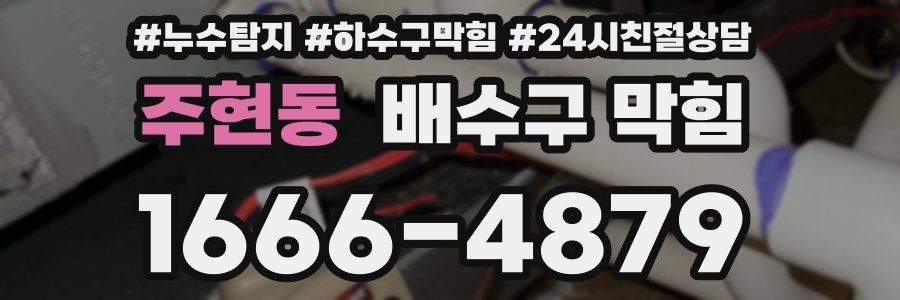 주현동 배수구 막힘