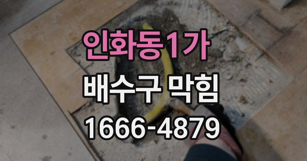 인화동1가 배수구 막힘