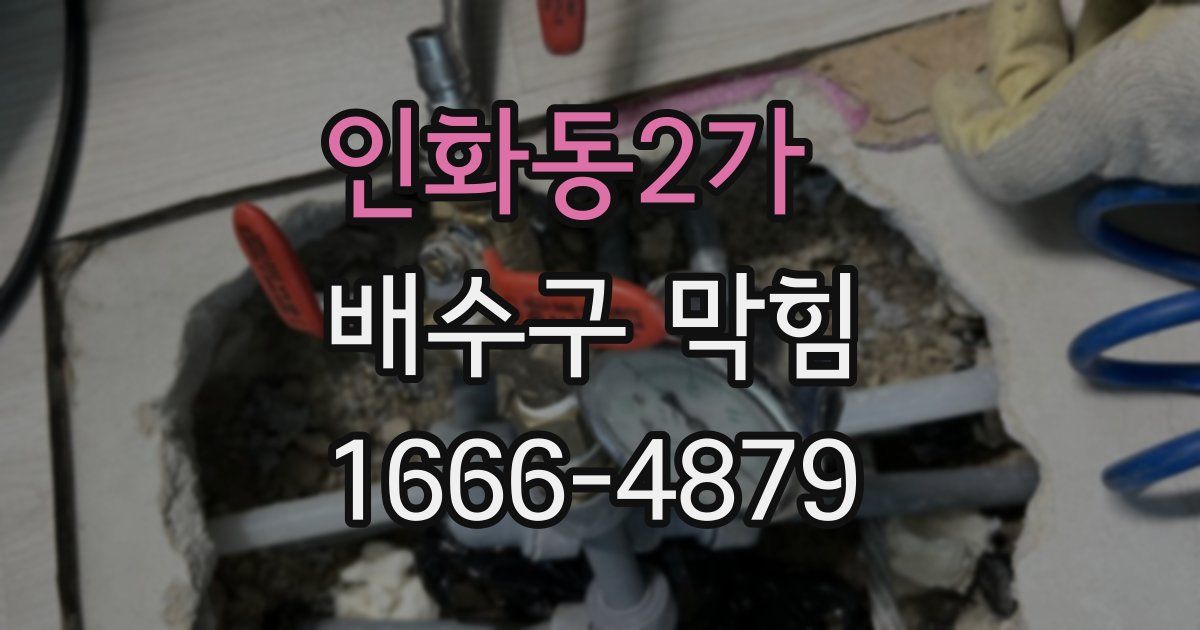 인화동2가 배수구 막힘