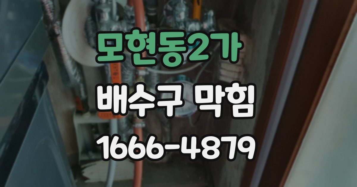 모현동2가 배수구 막힘