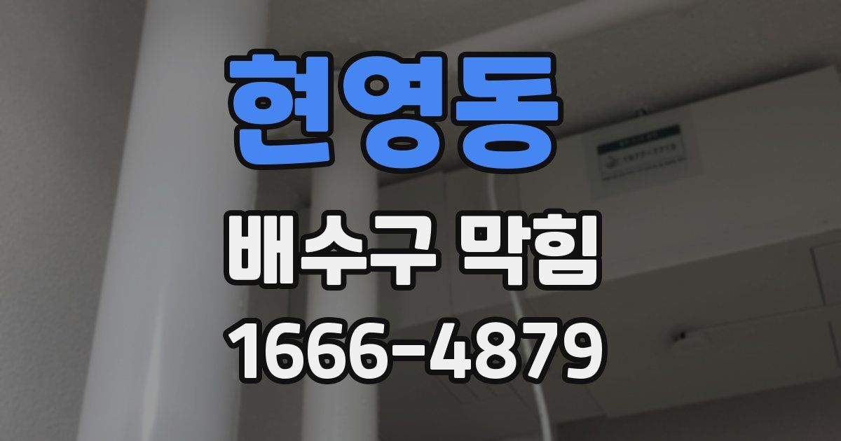 현영동 배수구 막힘