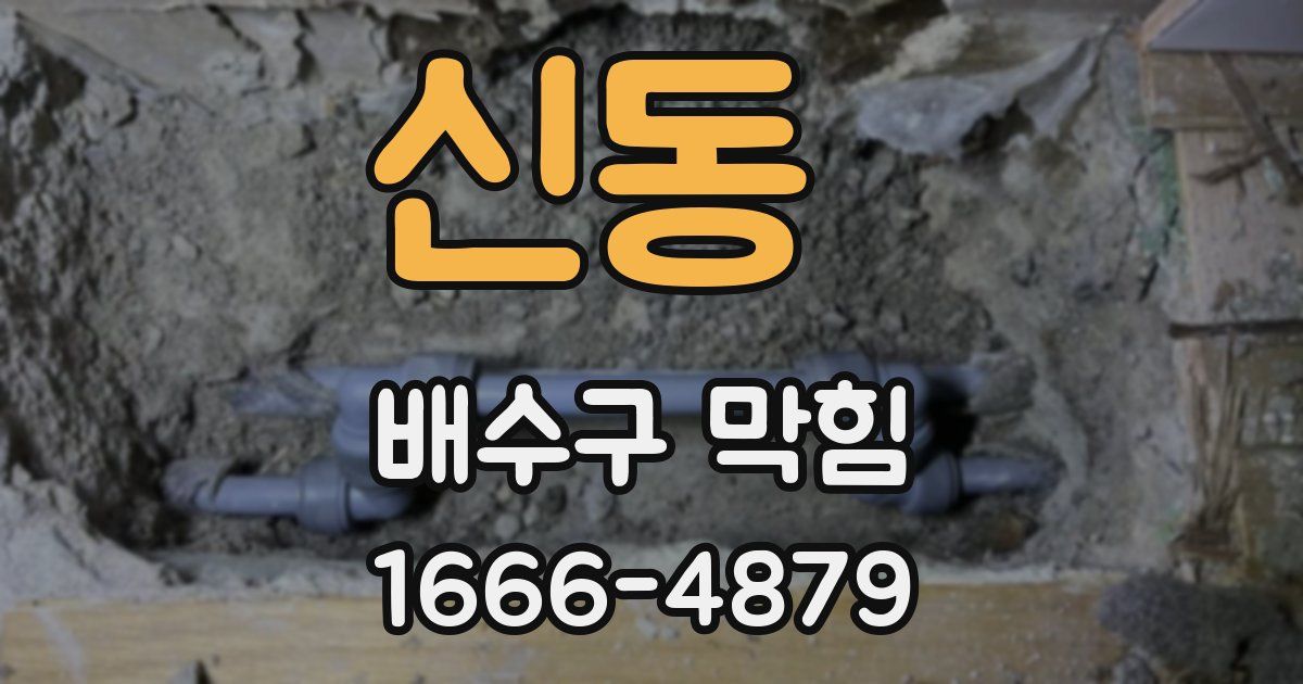 신동 배수구 막힘