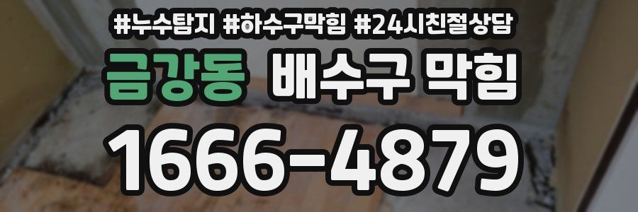 금강동 배수구 막힘