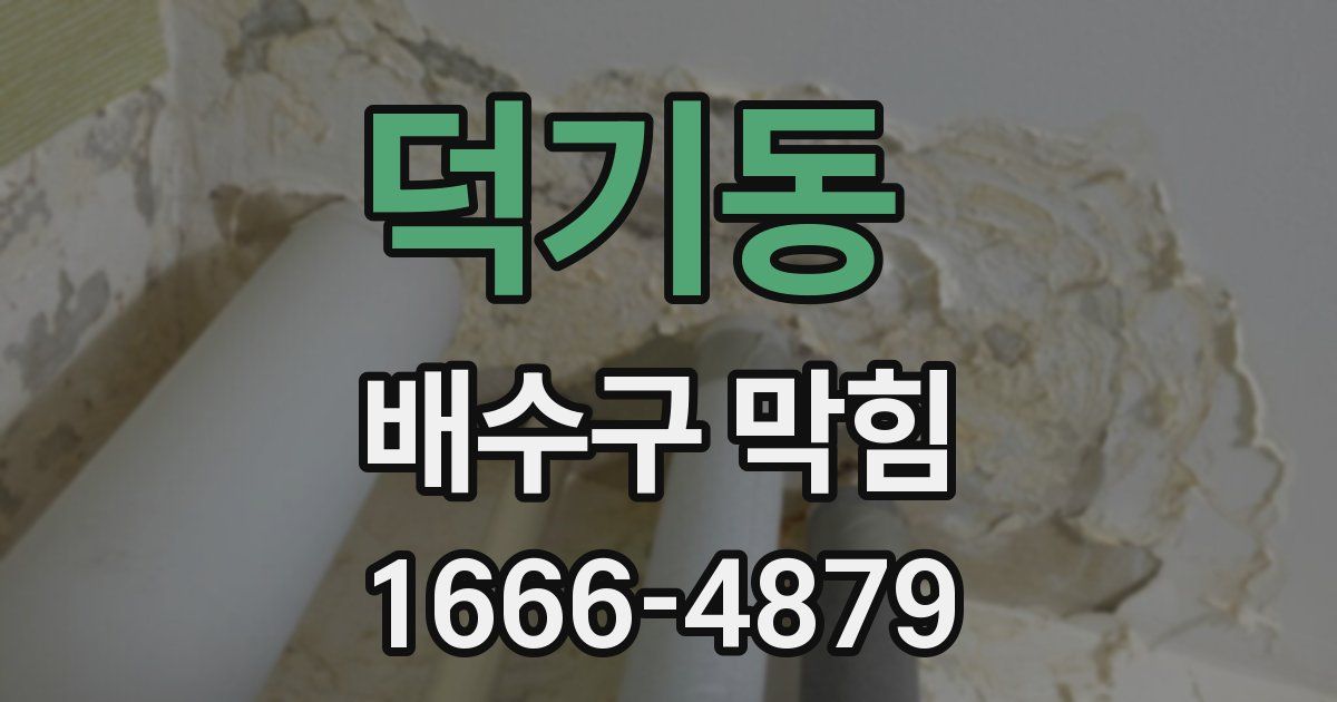 덕기동 배수구 막힘