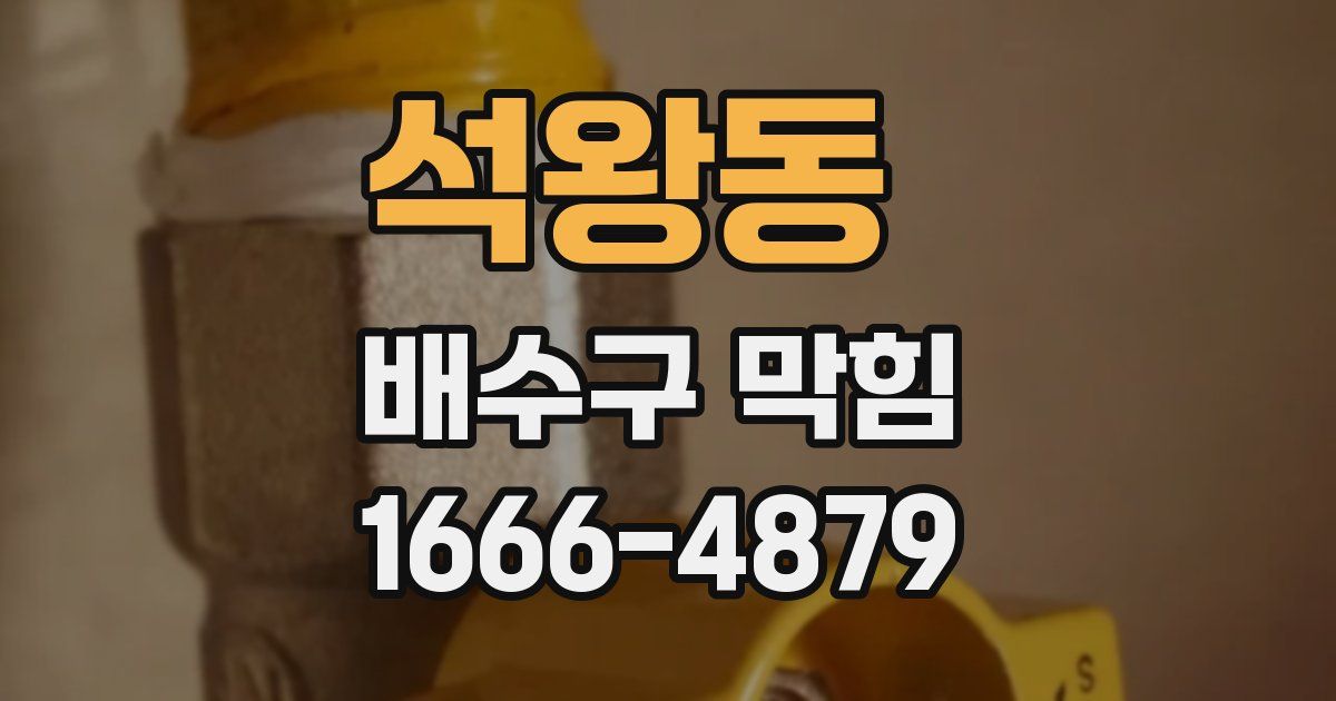 석왕동 배수구 막힘