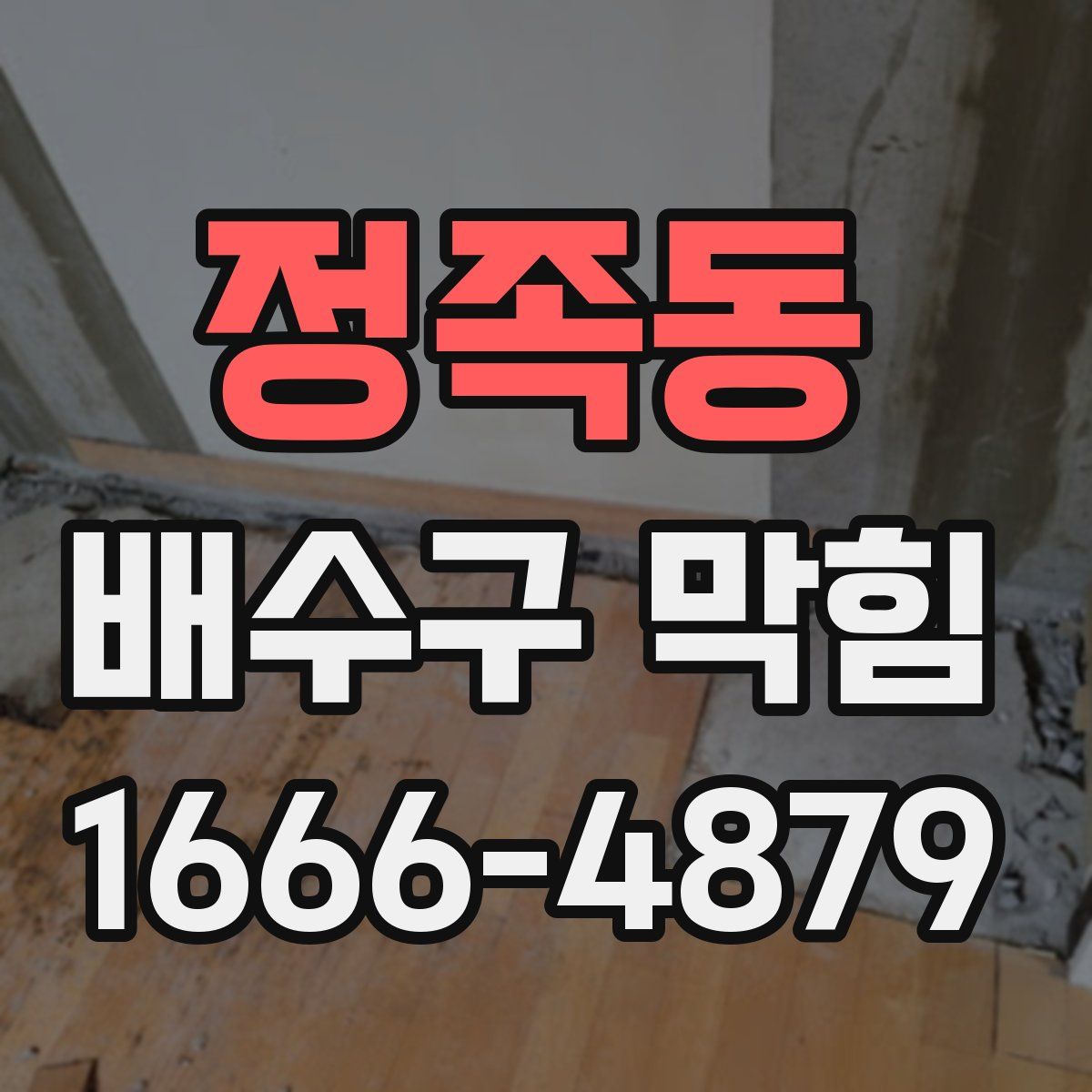 정족동 배수구 막힘