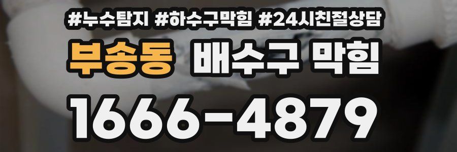 부송동 배수구 막힘