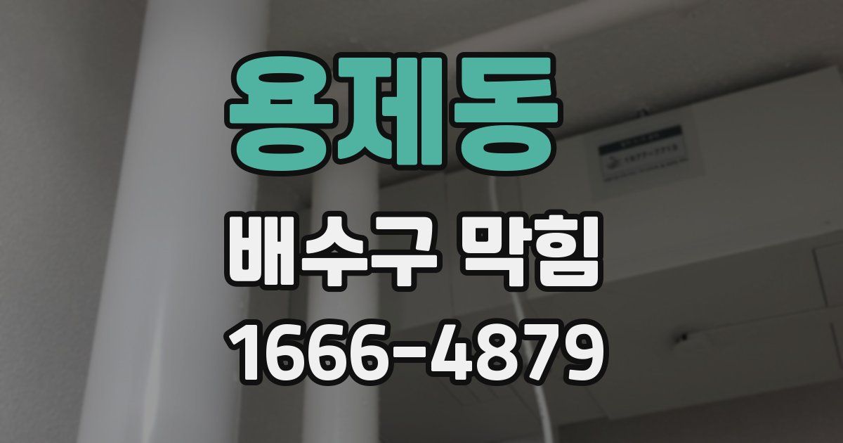 용제동 배수구 막힘