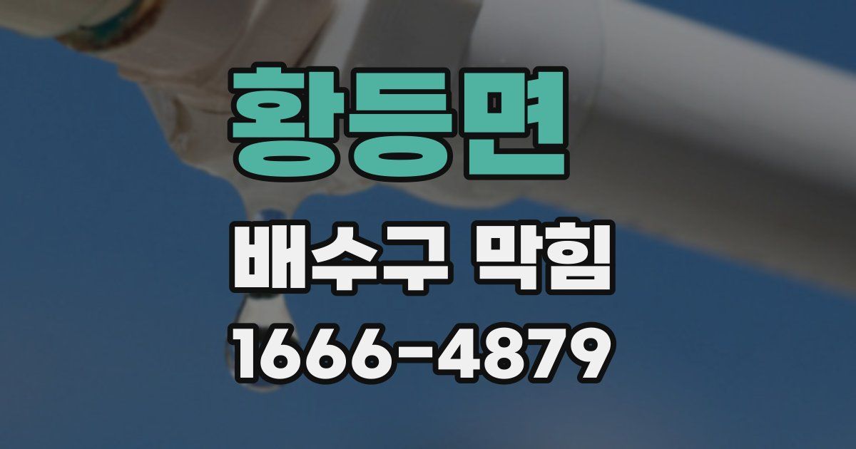 황등면 배수구 막힘