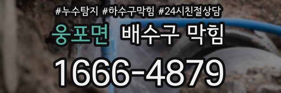 웅포면 배수구 막힘