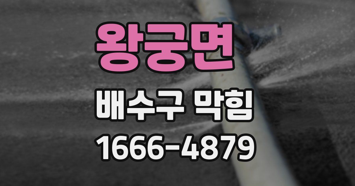 왕궁면 배수구 막힘