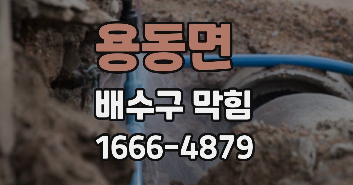 용동면 배수구 막힘