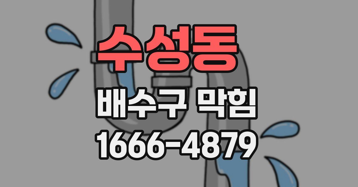 수성동 배수구 막힘