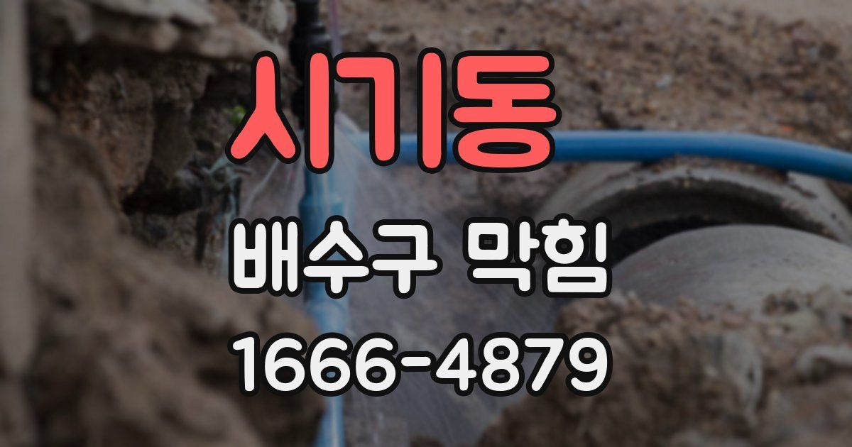 시기동 배수구 막힘