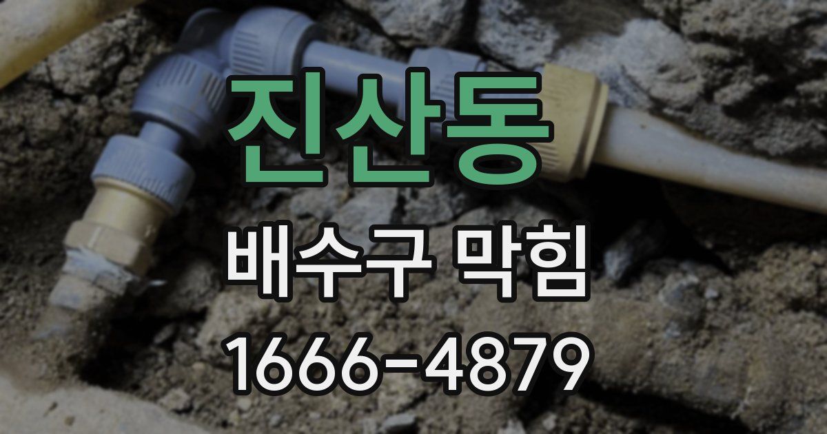 진산동 배수구 막힘