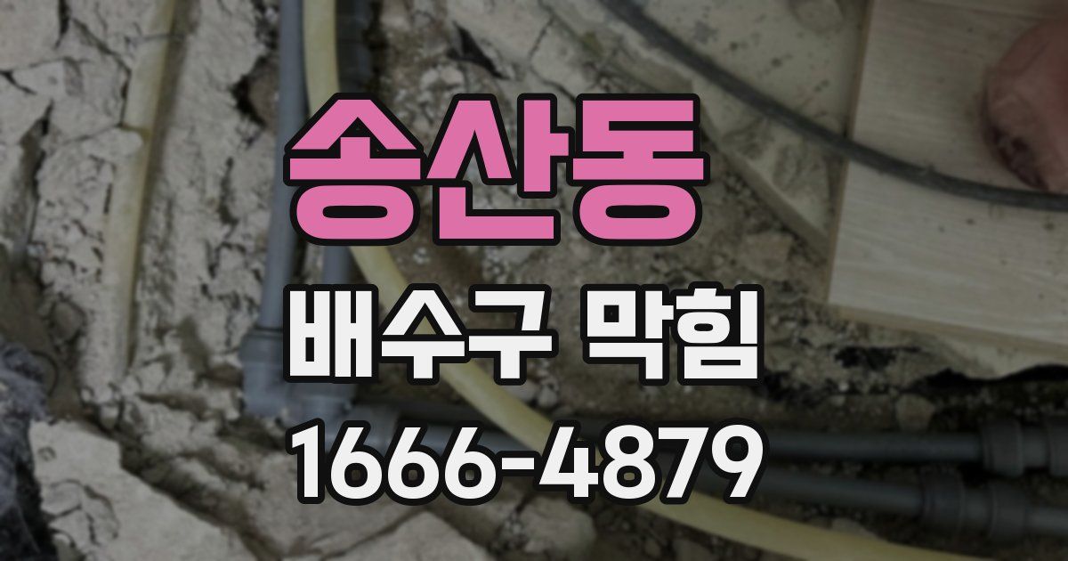 송산동 배수구 막힘