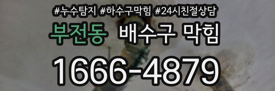 부전동 배수구 막힘