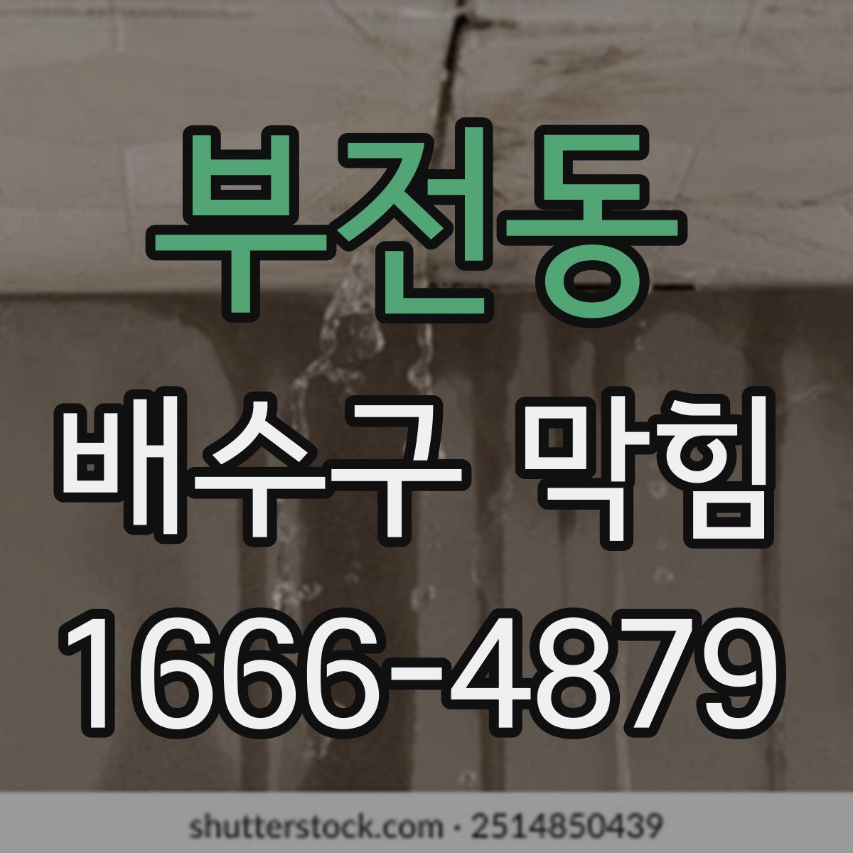 부전동 배수구 막힘