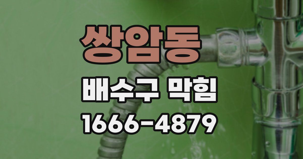 쌍암동 배수구 막힘