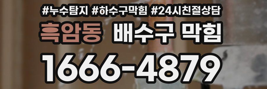 흑암동 배수구 막힘