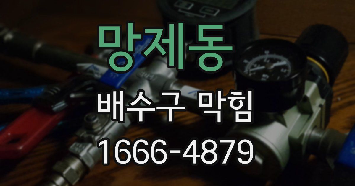 망제동 배수구 막힘