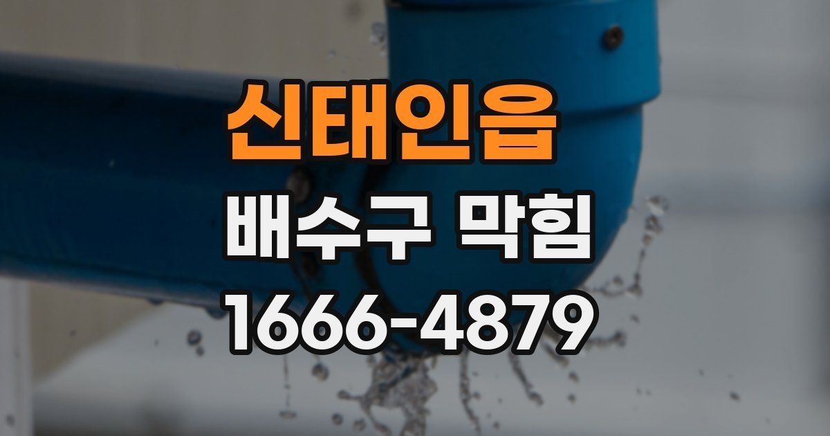 신태인읍 배수구 막힘