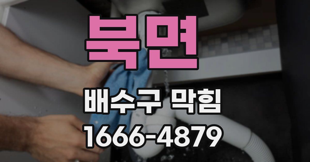 북면 배수구 막힘