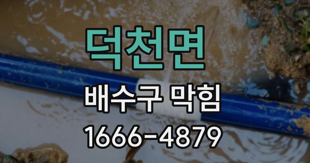 덕천면 배수구 막힘