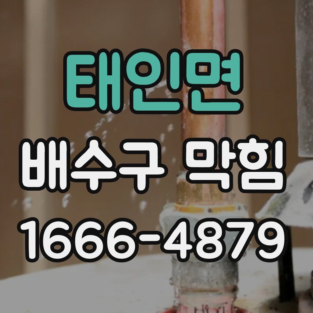 태인면 배수구 막힘