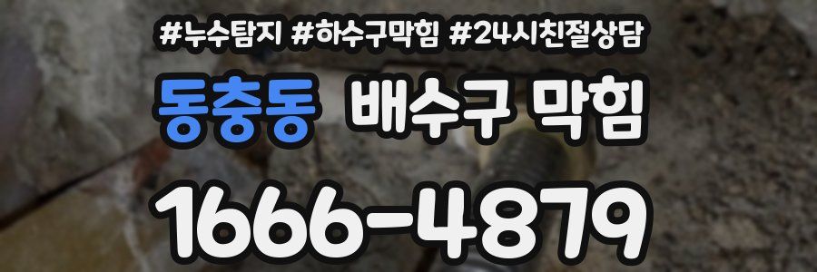 동충동 배수구 막힘