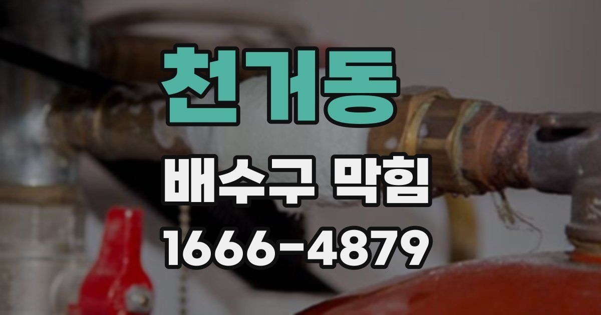 천거동 배수구 막힘