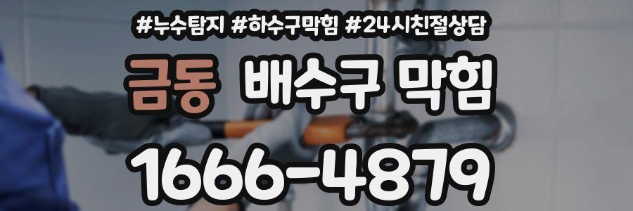 금동 배수구 막힘