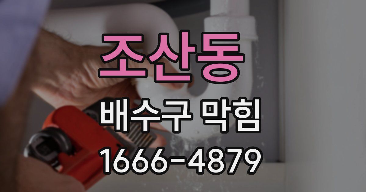 조산동 배수구 막힘