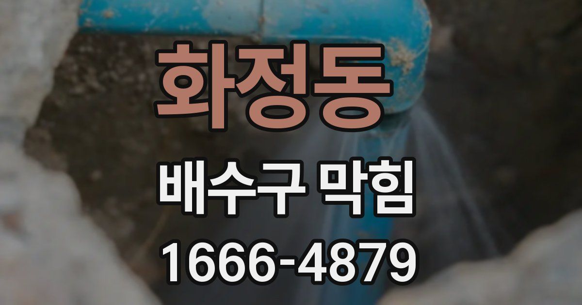 화정동 배수구 막힘