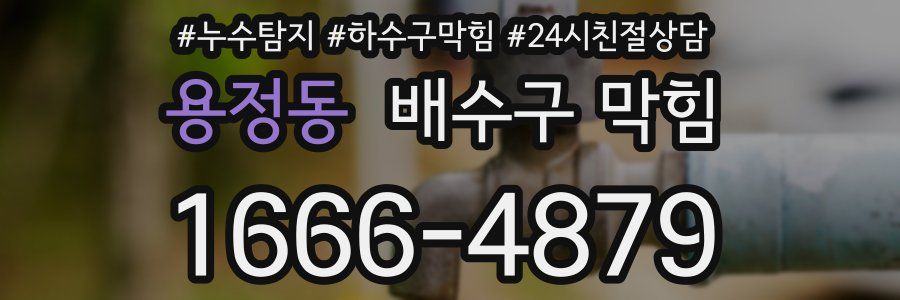 용정동 배수구 막힘