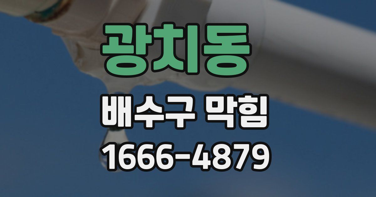 광치동 배수구 막힘