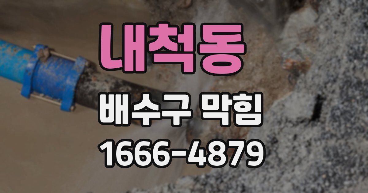 내척동 배수구 막힘