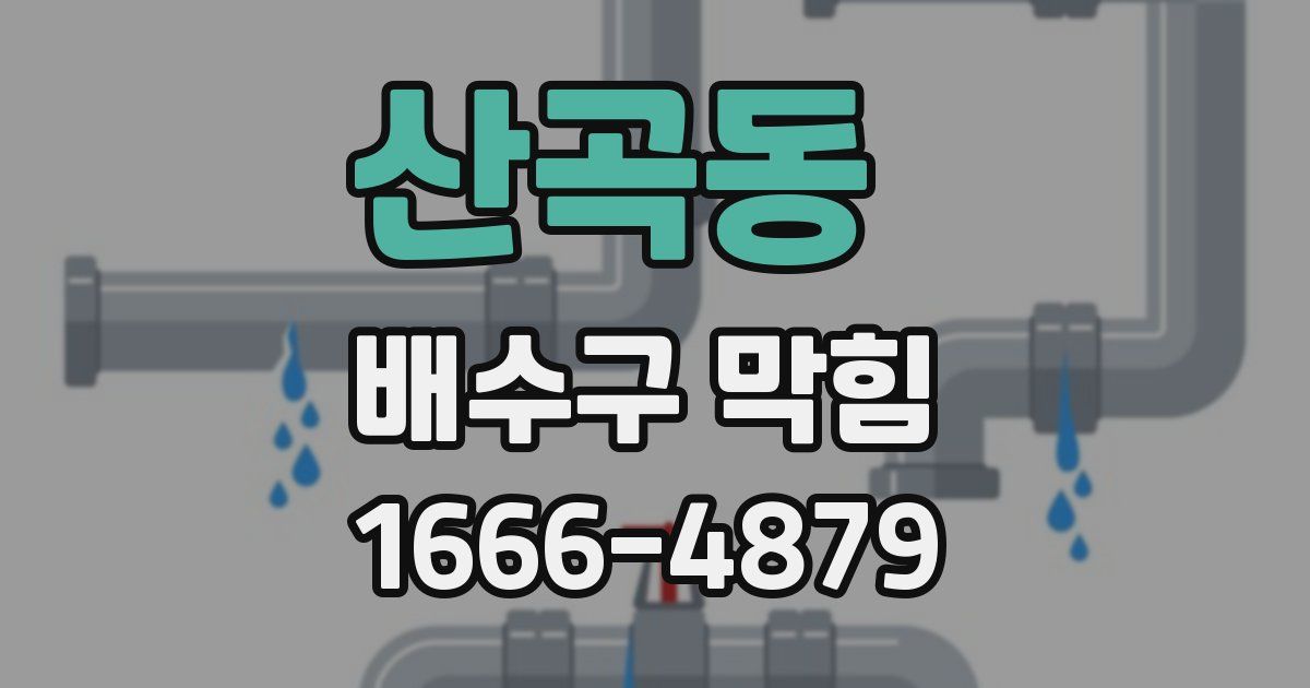 산곡동 배수구 막힘