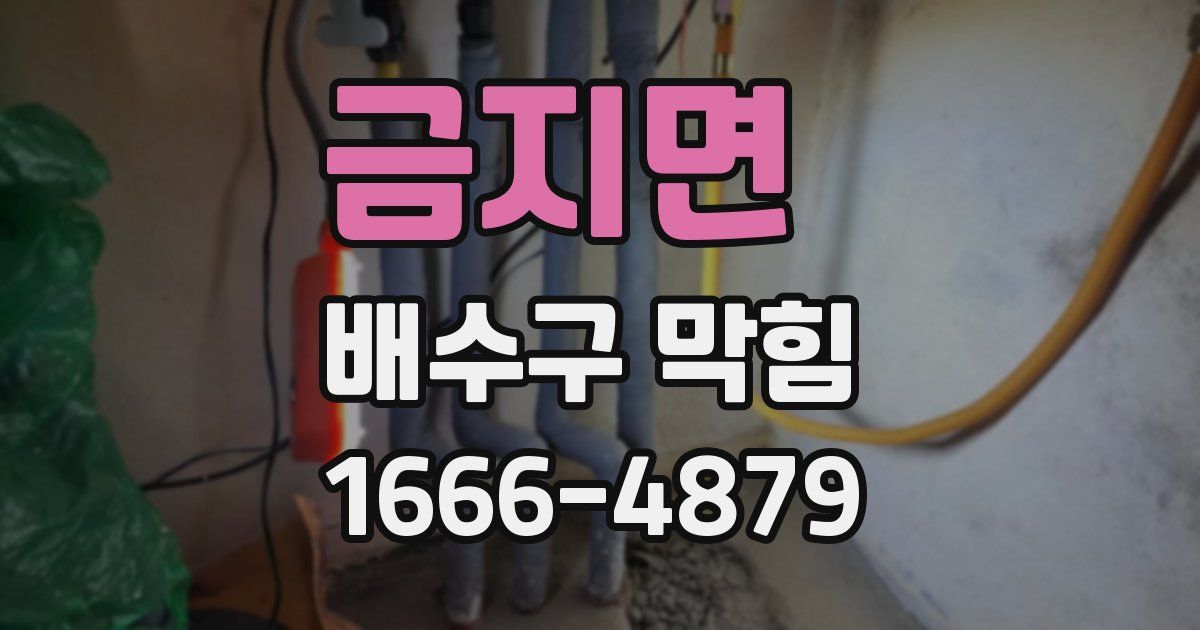 금지면 배수구 막힘
