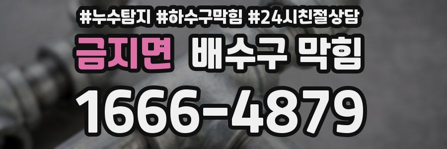 금지면 배수구 막힘